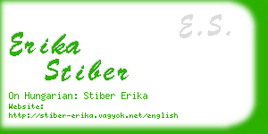 erika stiber business card